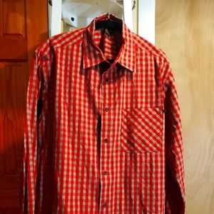 Timberland Long Sleeve Button Up Dress Shirt Great Weight Plaid Men's Size XL